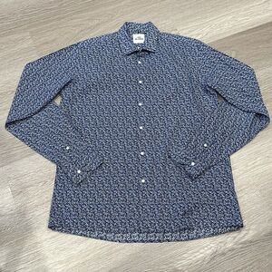 Ben Sherman Blue Floral Button Down Size L